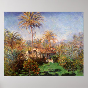 Small Land Farm in Bordighera av Claude Monet Poster