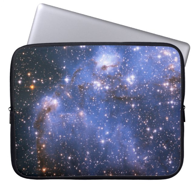 Small Magellanic Cloud Blue Celestial Photo Laptop Sleeve (Framsidan)