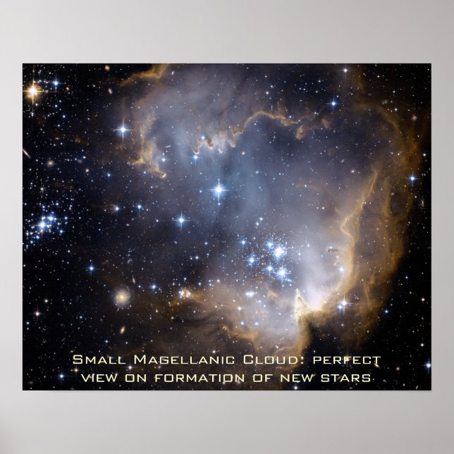 Small Magellanic Cloud Poster liggande 20 x 16 tum (Framsidan)