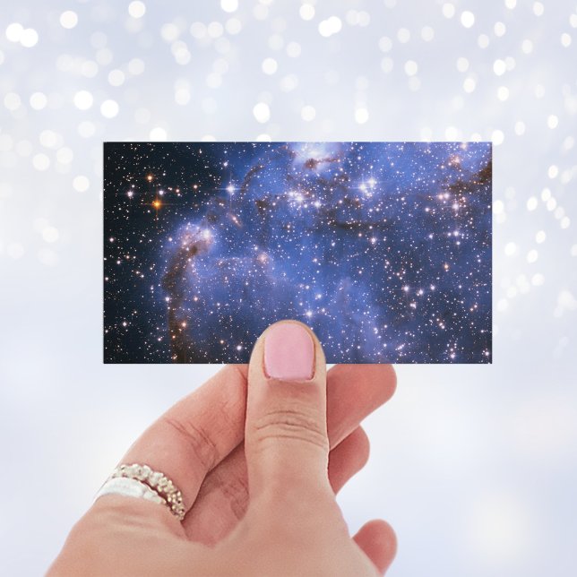 Small Magellanic Cloud Visitkort (Create your own minimalist blue celestial photo business card.)
