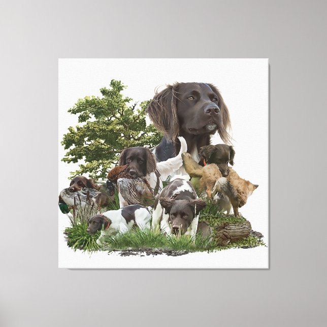 Small Munsterlander Canvastryck (Framsida)