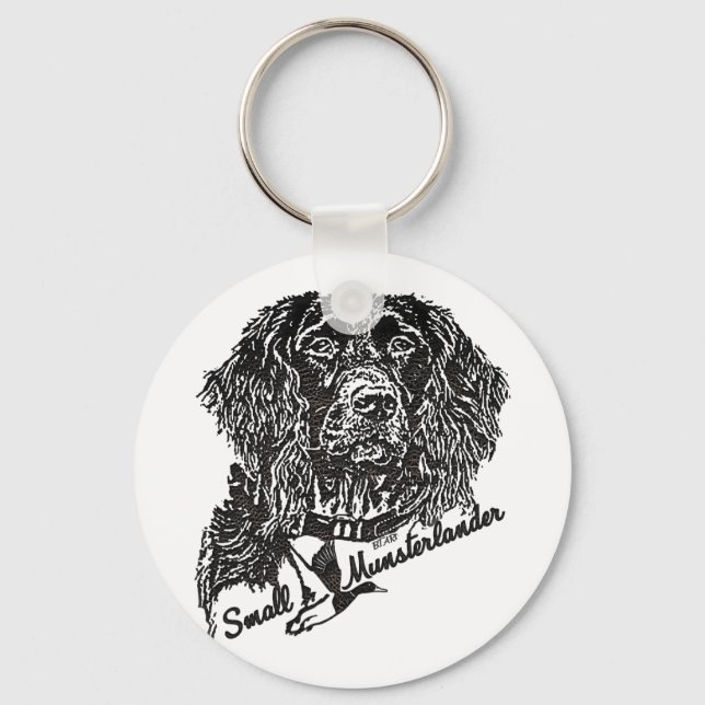 Small Munsterlander (logotyp) Nyckelring (Framsida)