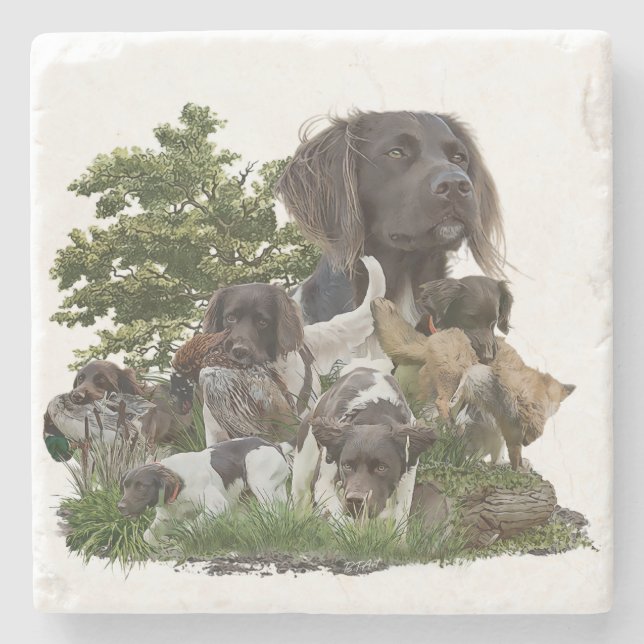 Small Munsterlander Stenunderlägg (Framsidan)