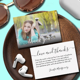 Small Note-kort för Photo Studenten Tack Anteckningskort