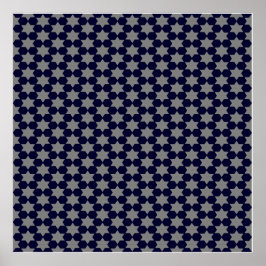Small Patriotic White Stars Poster