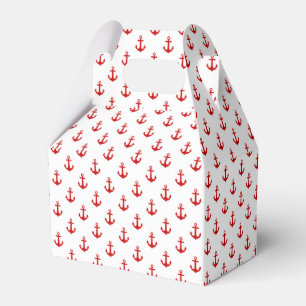 Small Red and White Anchors Mönster Presentaskar