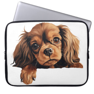 SMALL RED ENGLISH LEKSAK SPANIEL PUPPY HUND LAPTOP FODRAL