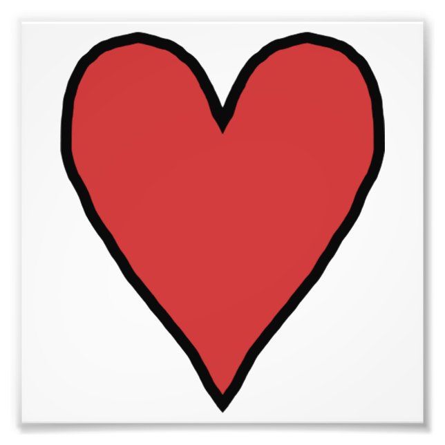 Small Red Heart of Kärlek 10 Fototryck (Framsidan)