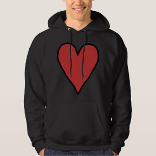 Small Red Heart of Kärlek 10 Hoodie