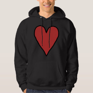 Small Red Heart of Kärlek 10 Hoodie