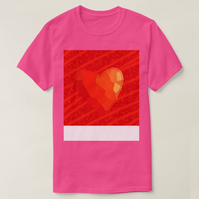 Small Red Heart på Red T Shirt (Design framsida)