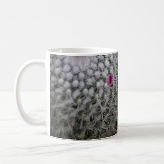 Small Rosa Blommar Cactus Kaffemugg (Vänster)