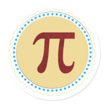 Small Round Pi Stickers