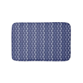 Small Sea Horse Rand Indigo Bath Mat Badrumsmatta