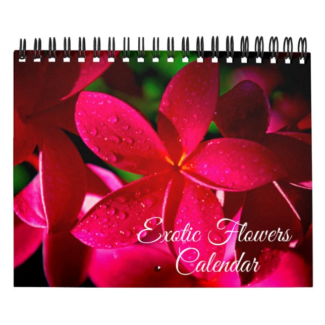 Small Size Exotic Flowers Calendar Kalender (Omslag)