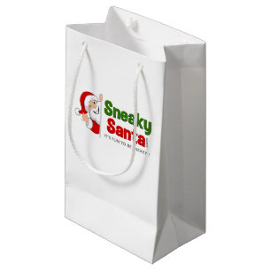 Small Sneaky Santa Gift Bag