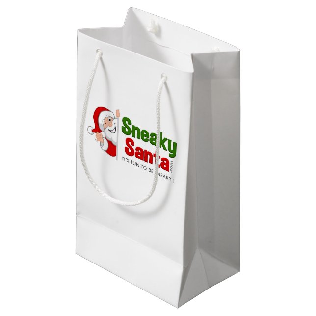 Small Sneaky Santa Gift Bag (Framsidan Vinklad)