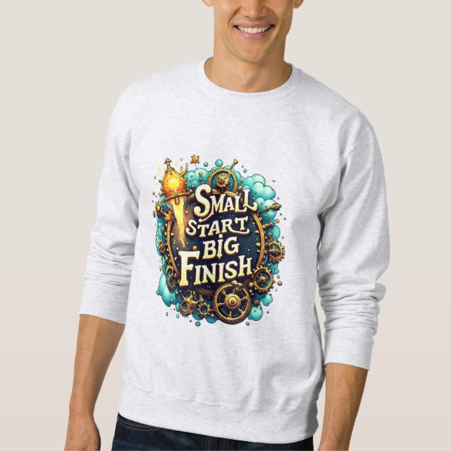 Small Start Big Finish Sweatshirt – Underdog Day  (Framsida)
