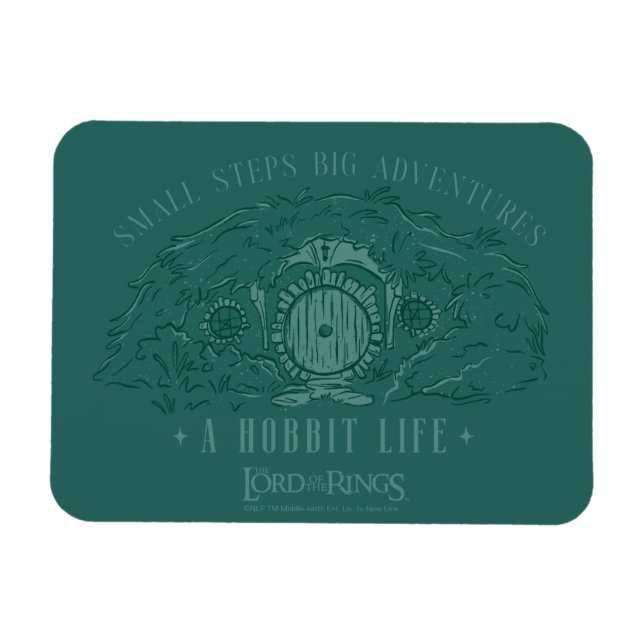 Small Steps, Big Adventures - A Hobbit Life Magnet (Horisontell)