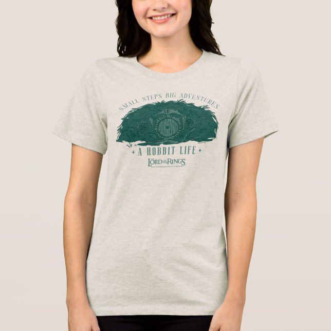 Small Steps, Big Adventures - A Hobbit Life T Shirt (Framsida)
