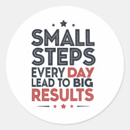 Small Steps Every Day Lead – Motivational Quote De Runt Klistermärke
