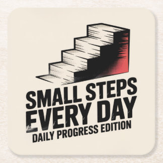 Small Steps Every Day Underlägg Papper Kvadrat