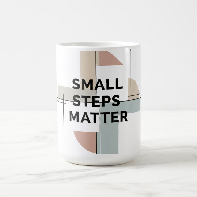 Small Steps Matter Modern Kaffemugg (Center)
