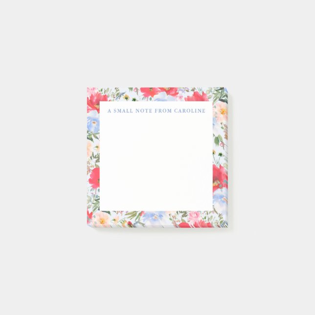 Small Sticky Note Floral Notes Post-it Block (Framsida)