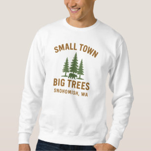 Small Town, Big Träd, Snohomish WA Lång Ärmad Tröja