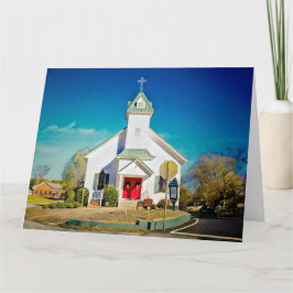 SMALL TOWN CHURCH Jumbo-hälsningskort Kort