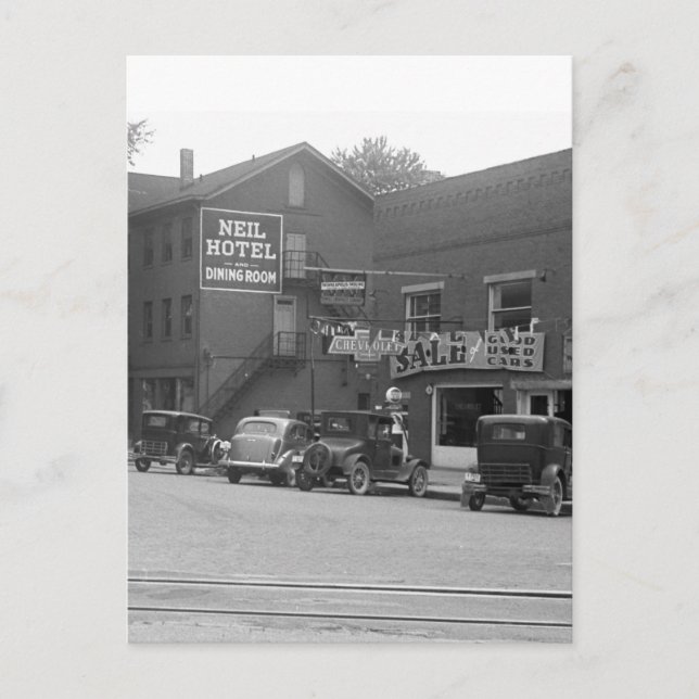 Small Town Ohio, 1930-talet Vykort (Framsida)