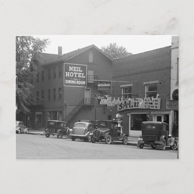 Small Town Ohio, 1930-talet Vykort (Framsida)