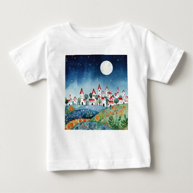 Small town on hills t shirt (Framsida)