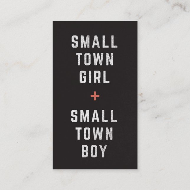 Small Town Stag & Doe Biljett - Anpassadet Färg (Framsida)