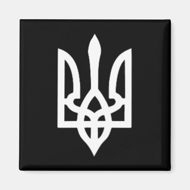 Small Ukrainian Coat Of Arms Flag Symbol Sign Logo Magnet (Framsidan)