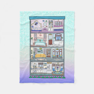 Small Ull Dollhouse Blanket - 30 x 40 Fleecefilt