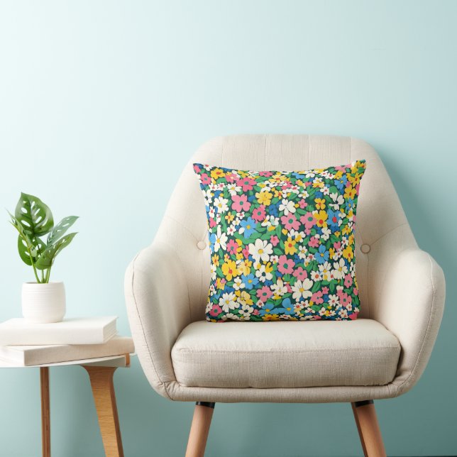 Small Vår blommor Mönster Kudde (Stol)