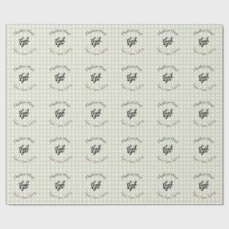 Small Vegan Home Bakery Thank You Pattern Presentpapper