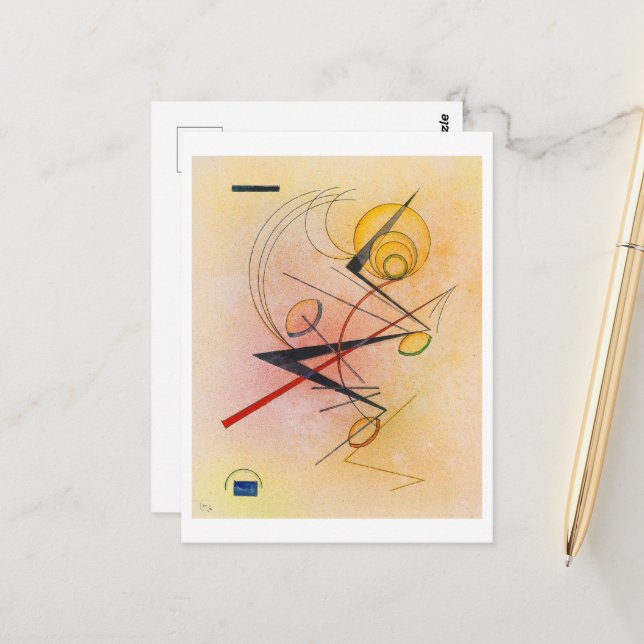 Small Warm, Kandinsky 1928 Vykort (Fram/Back In Situ)