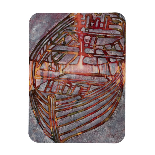 Small White Boat 2007 Magnet (Vertikal)