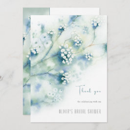 Small White Flowers Möhippa - tackkort Inbjudningar