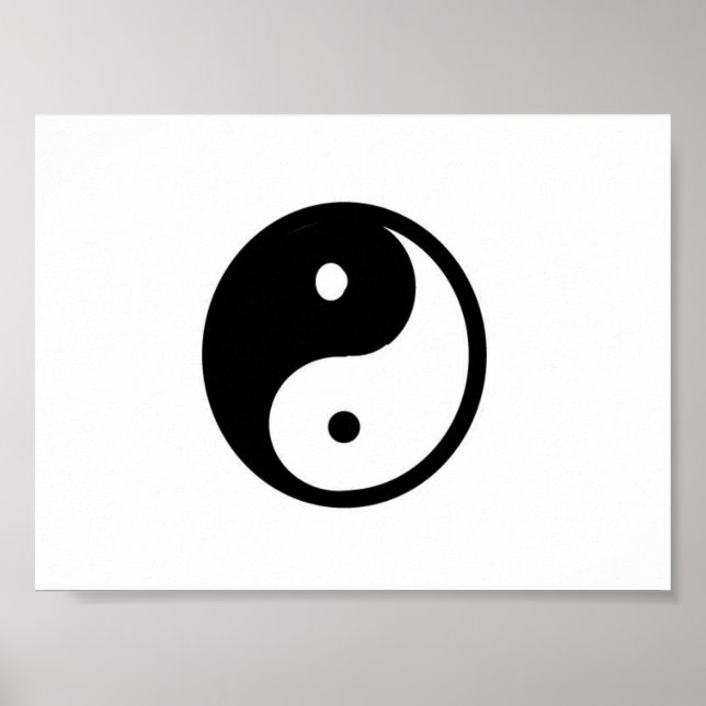 Small Yin/Yang-kanvastryck Poster (Framsidan)