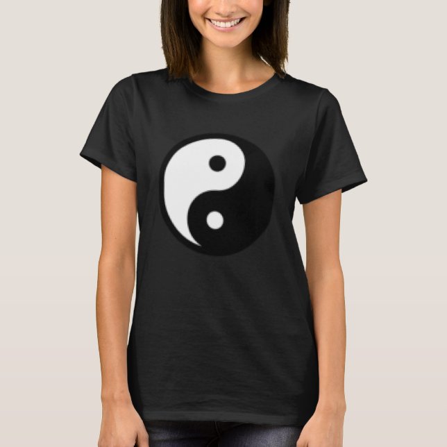 Small Yin Yang, Tai chi, Qi gong, polarity, dualit T Shirt (Framsida)