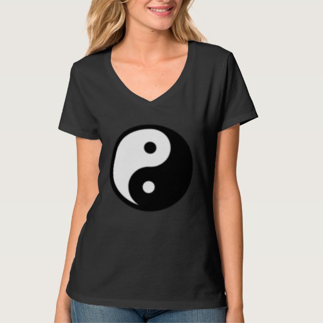 Small Yin Yang, Tai chi, Qi gong, polarity, dualit T Shirt (Framsida)