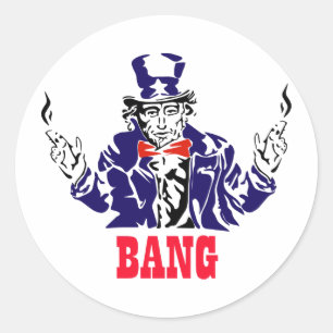 Smällar för Uncle Sam Runt Klistermärke