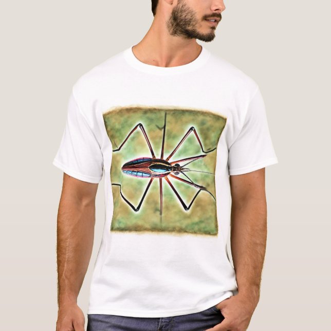 Smaller Water Strider 230824IREF211 - Watercolor T Shirt (Framsida)