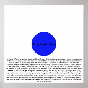 Smällhuvud här (med disclaimer) poster