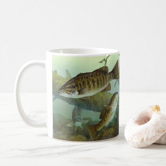 Smallmouth bass kaffemugg (Med munk)