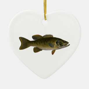 Smallmouthbaslogotyp Julgransprydnad Keramik