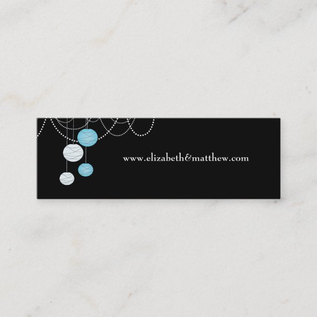 Smalor för Bröllop spara datum webbplats Mini Visitkort (Framsida)